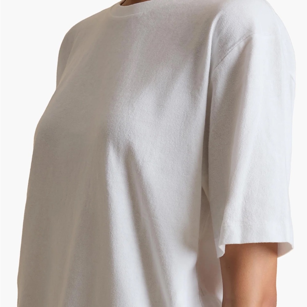 KHAITE Mae Short Sleeve Tee in White Size XL (EUC) Retail $340 - Picture 5 of 7